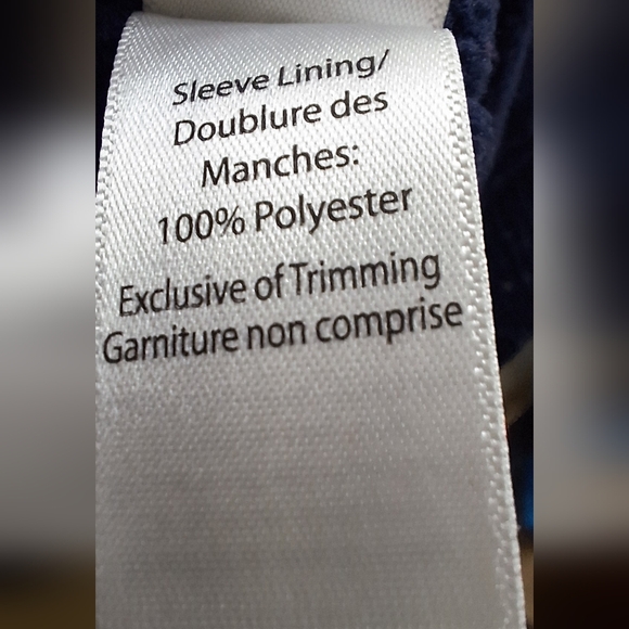 George Boys Jacket Size 6 — Navy Blue Red Stripe Hooded Windbreaker, Excellent - Picture 8 of 9